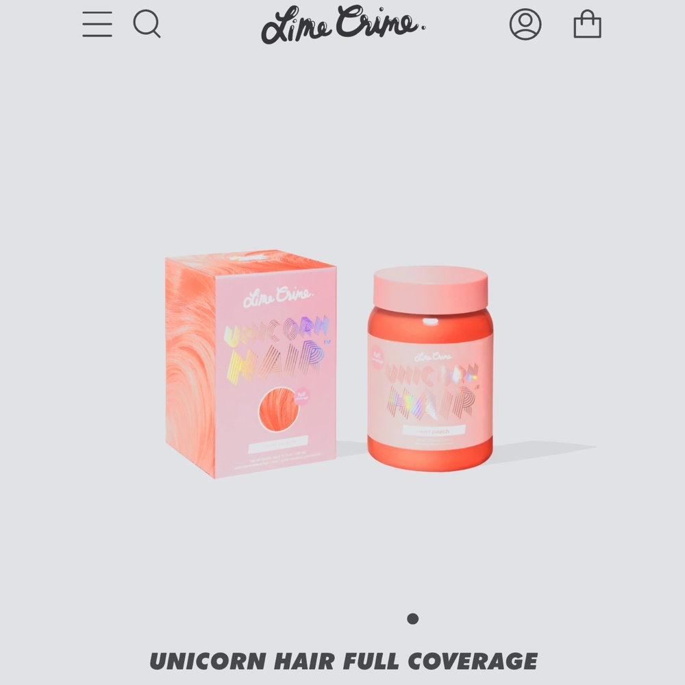 Lime Crime Unicorn Hair Dye in Neon Peach